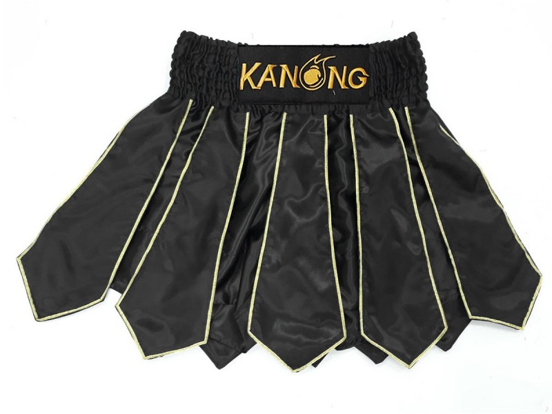 กางเกงมวยไทย Kanong Gladiator ของฝากแบรนด์ไทย : KNS-142-ดำ